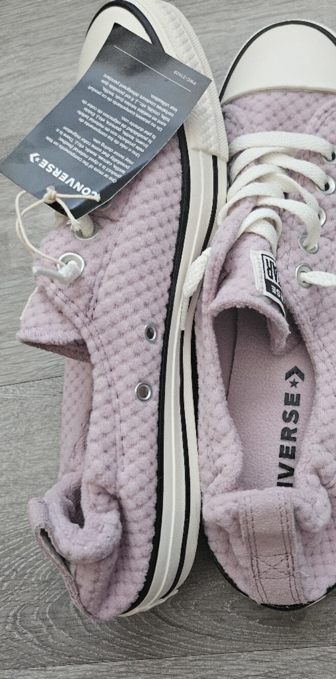 Converse Chuck Taylor Women's Shoreline Slip-on Violet Faux Fur Shoes Size 11 - Picture 6 of 6